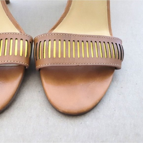 Nine West Tan Heels with Gold Accents - Picture 7 of 11